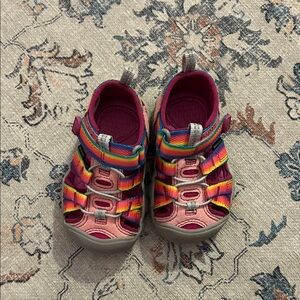 Keen Pink and Rainbow Kids Sandals